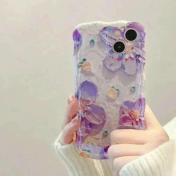 Flower Painting TPU iPhone14Promax Case - Picture 8 of 10